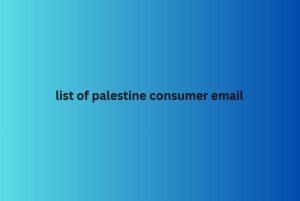 list of palestine consumer email